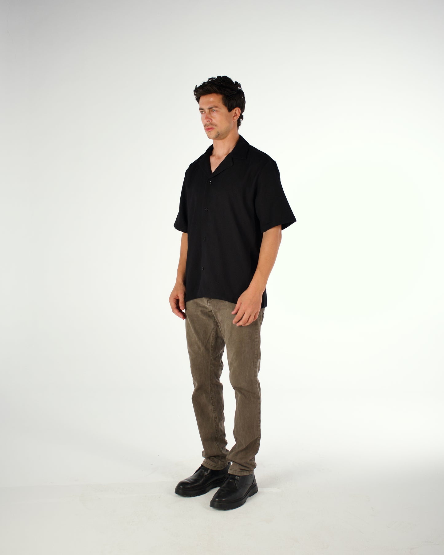 Oversized Egyptian cotton short sleeved shirt - LUNATIQS