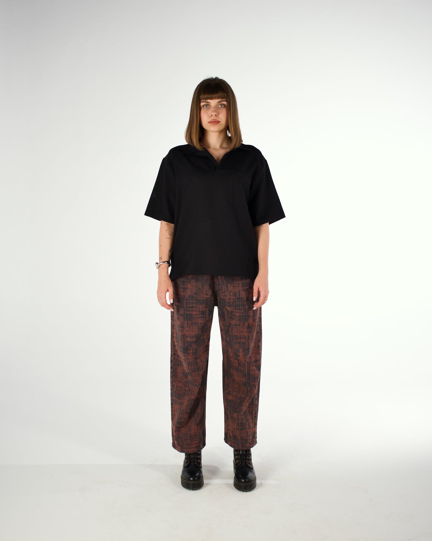 Oversized Egyptian cotton short sleeved polo shirt - LUNATIQS