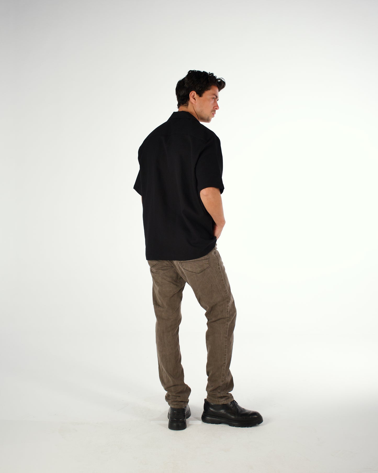 Oversized Egyptian cotton short sleeved shirt - LUNATIQS
