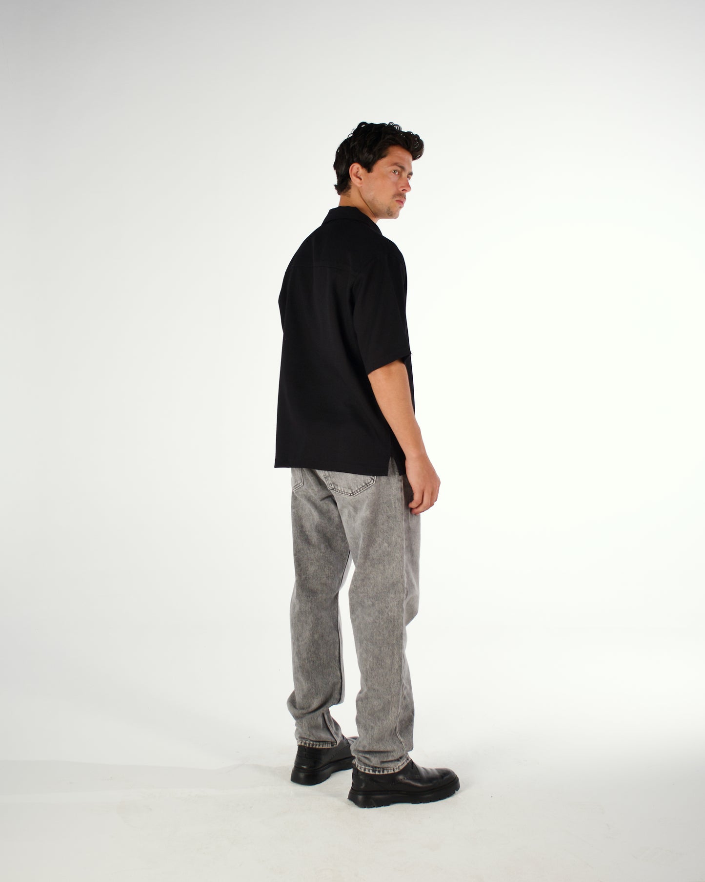 Oversized Egyptian cotton short sleeved polo shirt - LUNATIQS
