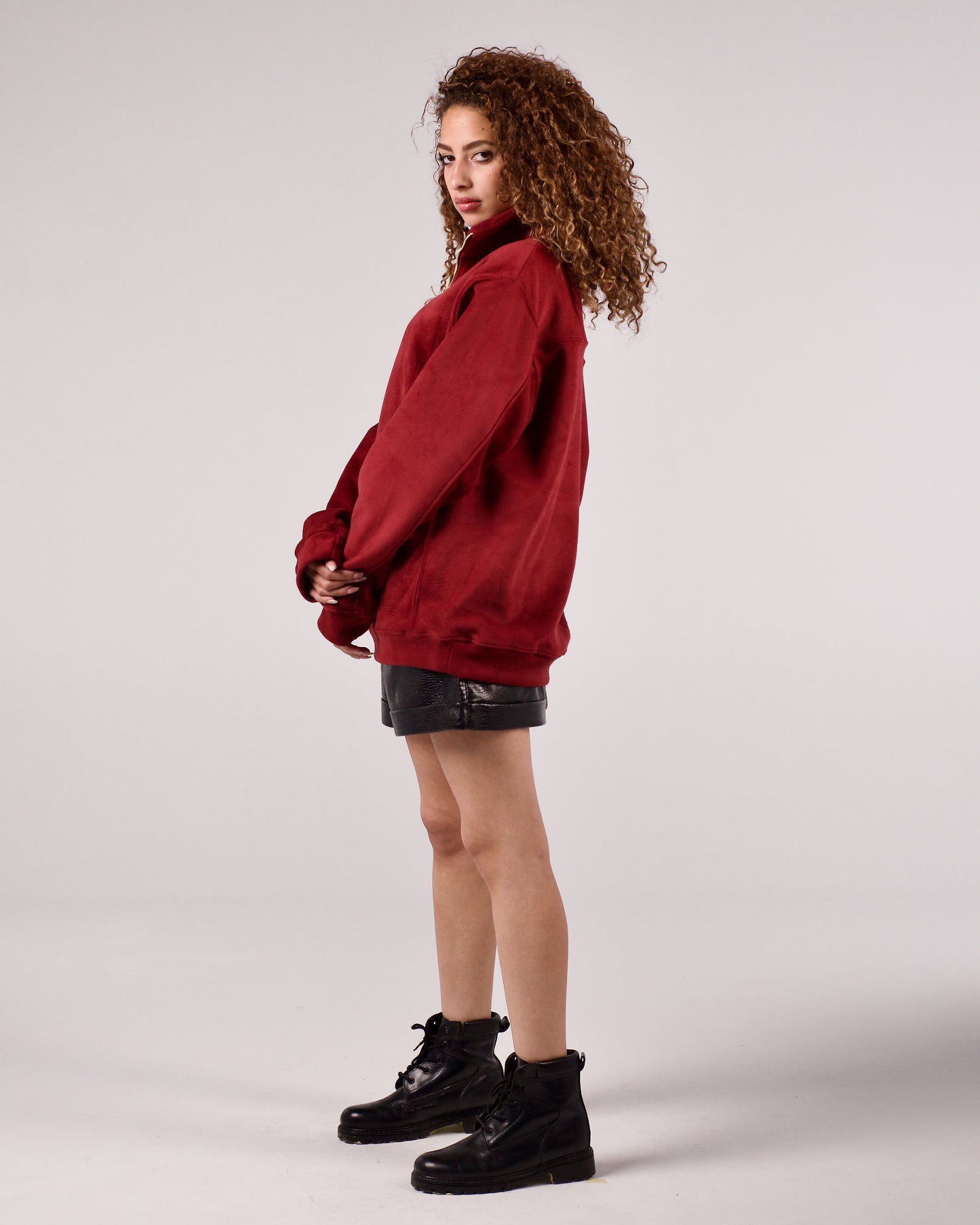 Maroon oversized sweater - LUNATIQS