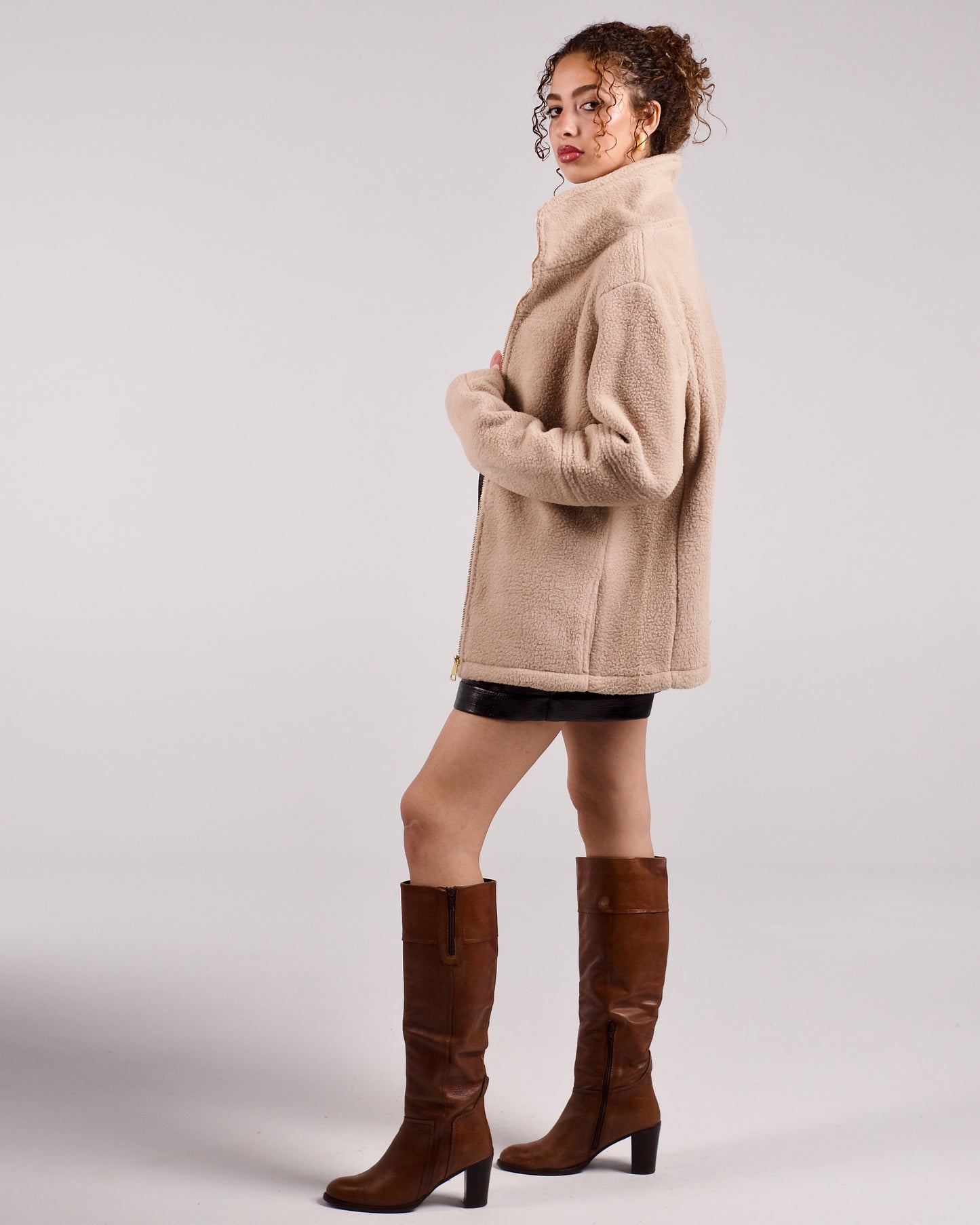 Loose-fit fur jacket - LUNATIQS