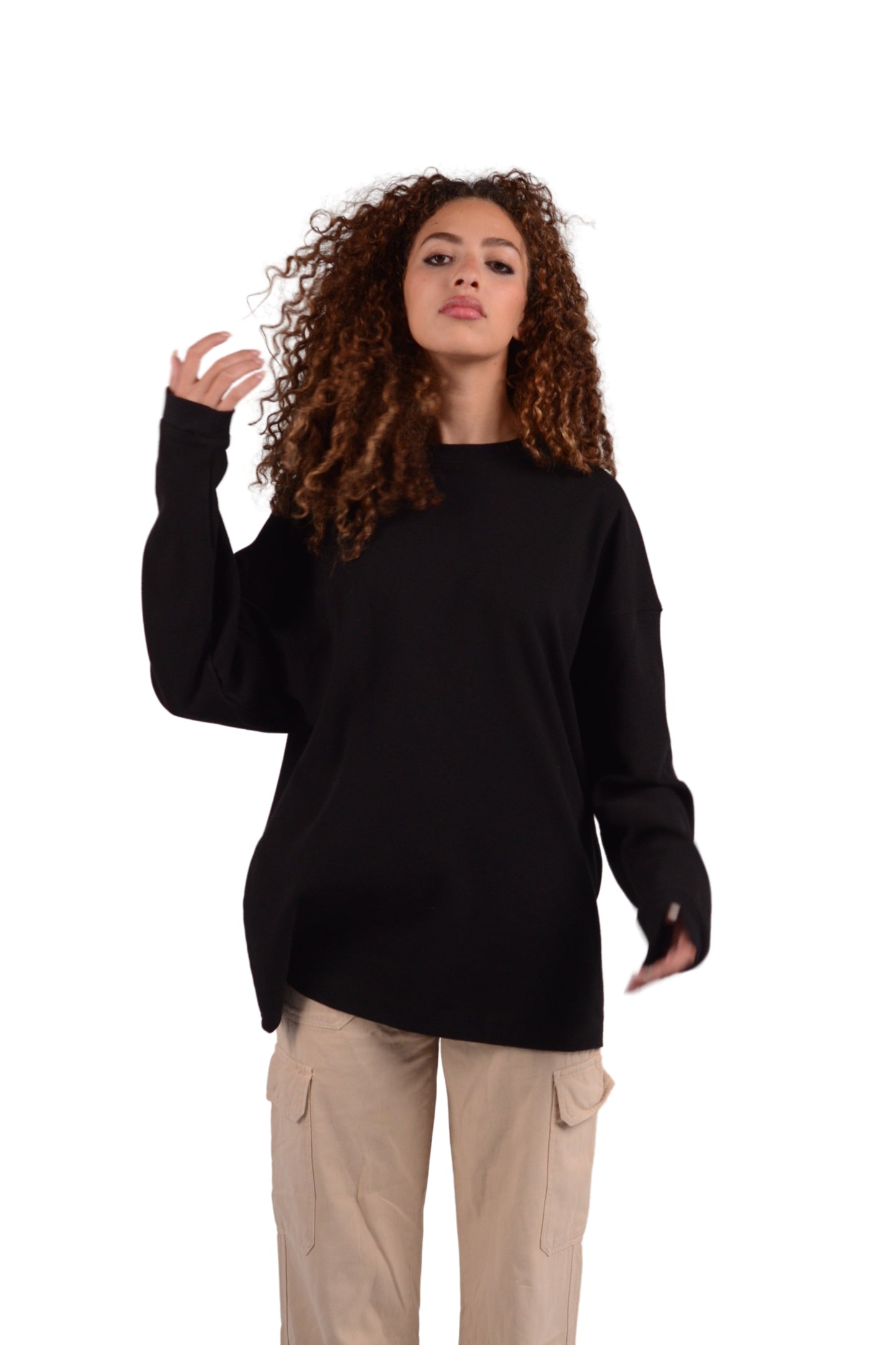 Long-sleeve T-shirt in 100% cotton