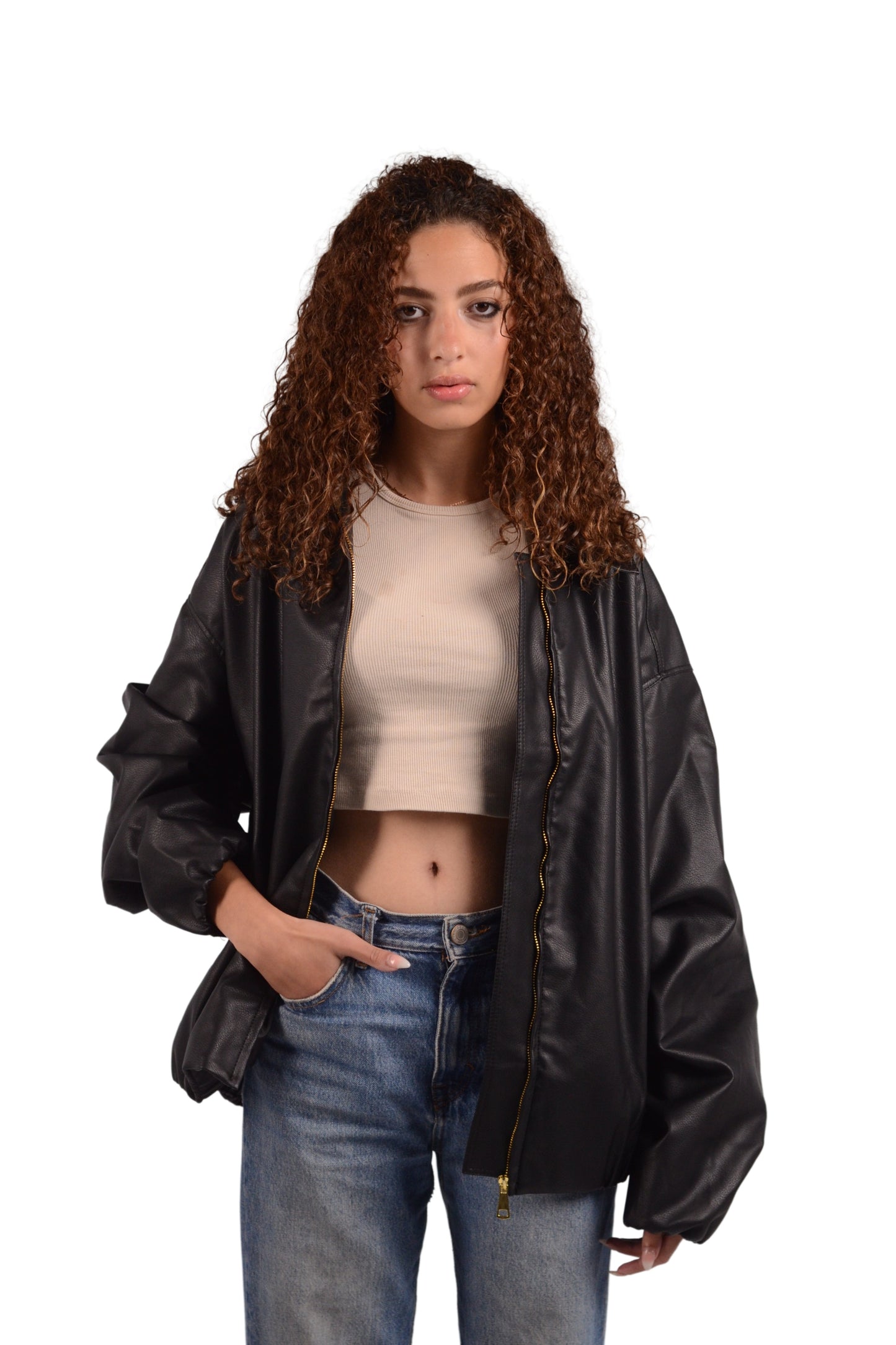 Jacket in leather