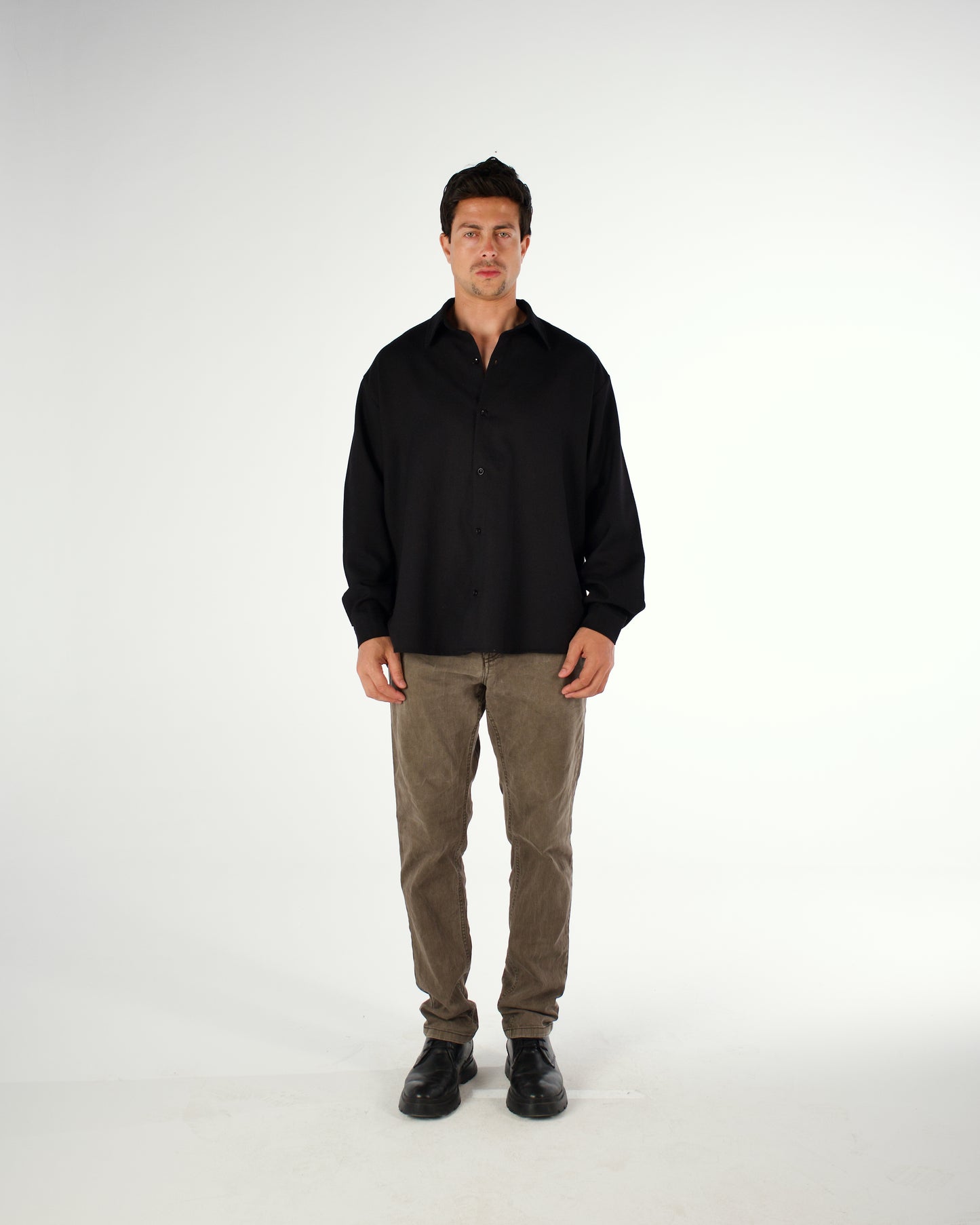 Oversized Egyptian cotton long sleeved shirt