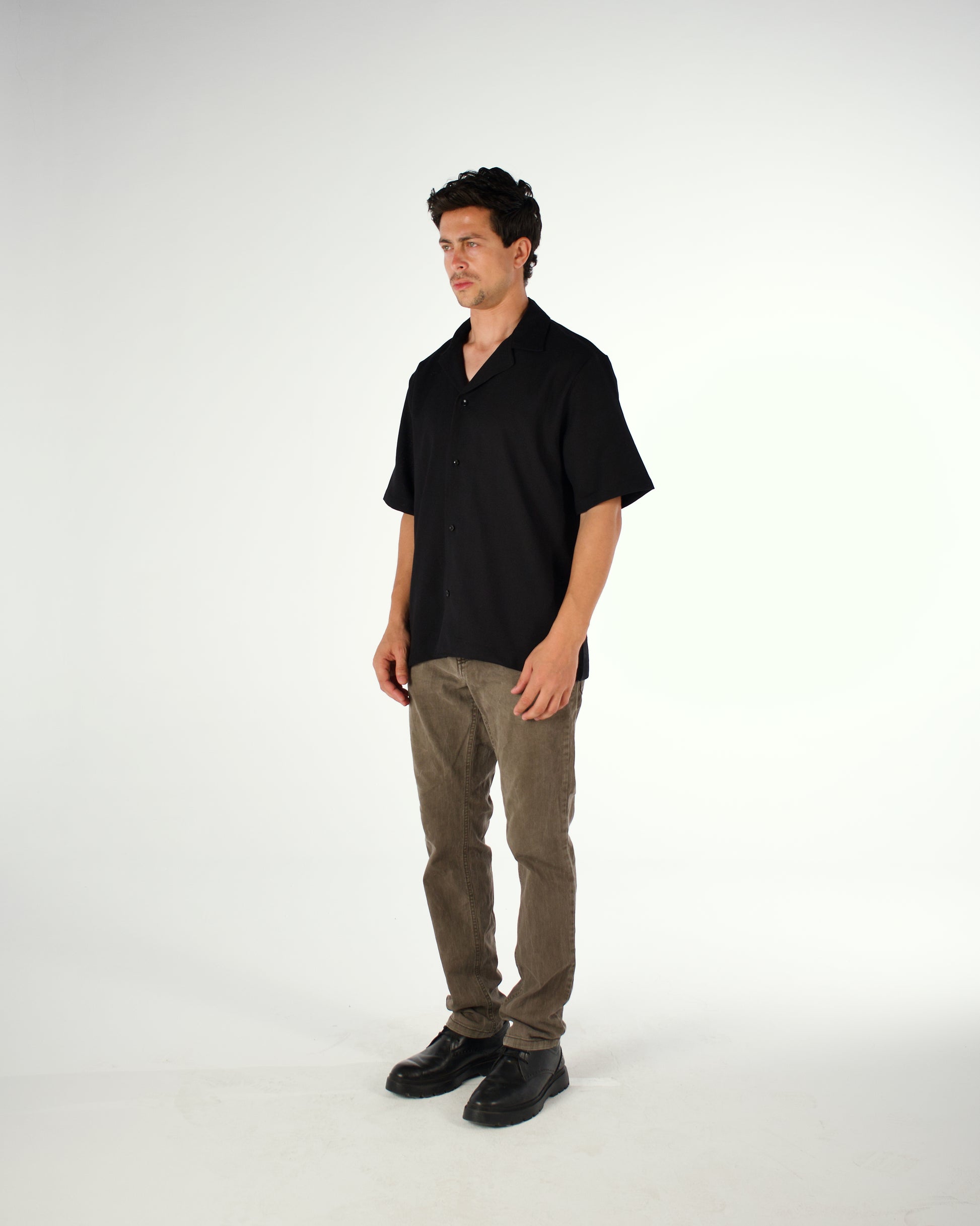 Oversized Egyptian cotton short sleeved shirt - LUNATIQS