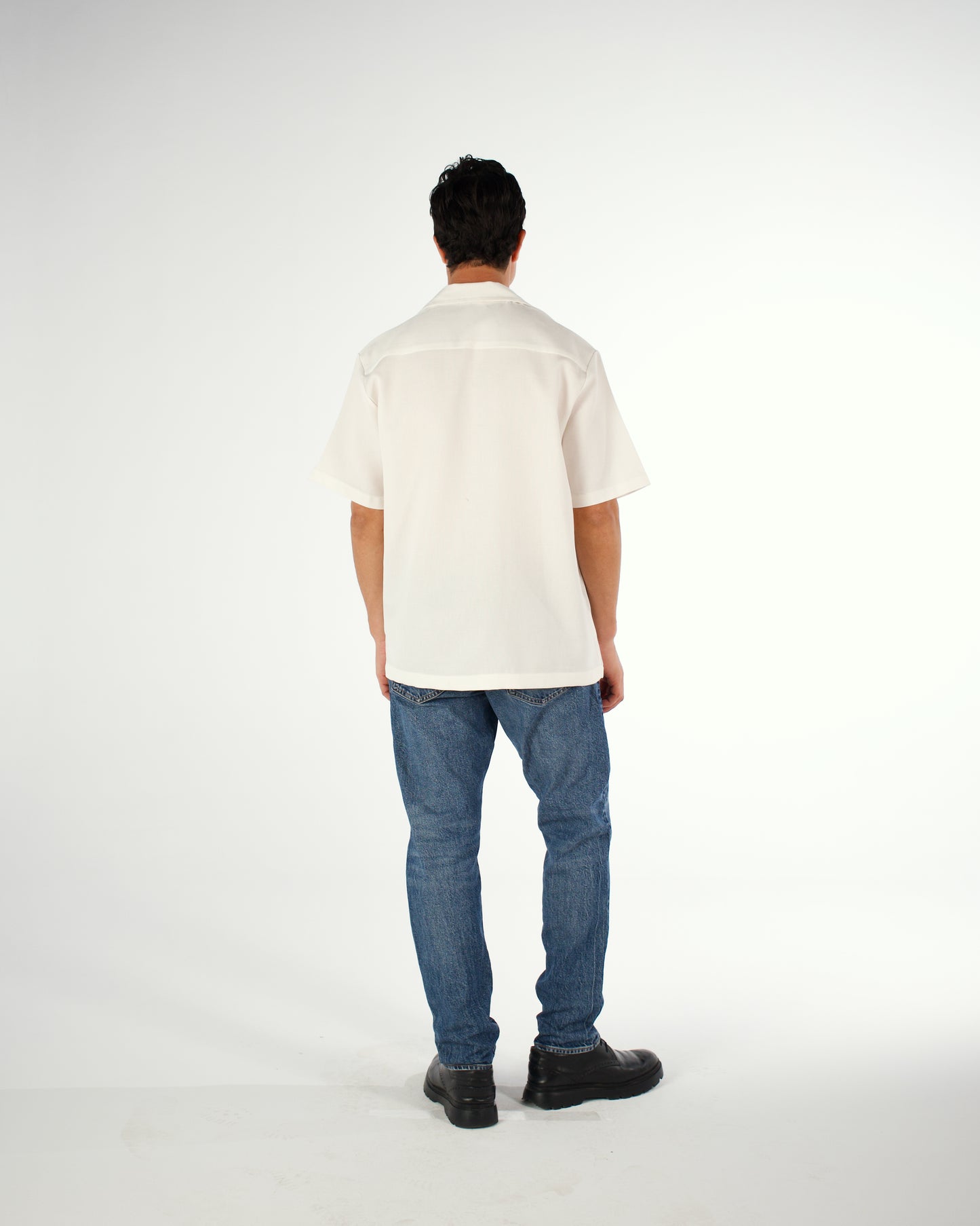 Oversized Egyptian cotton short sleeved shirt