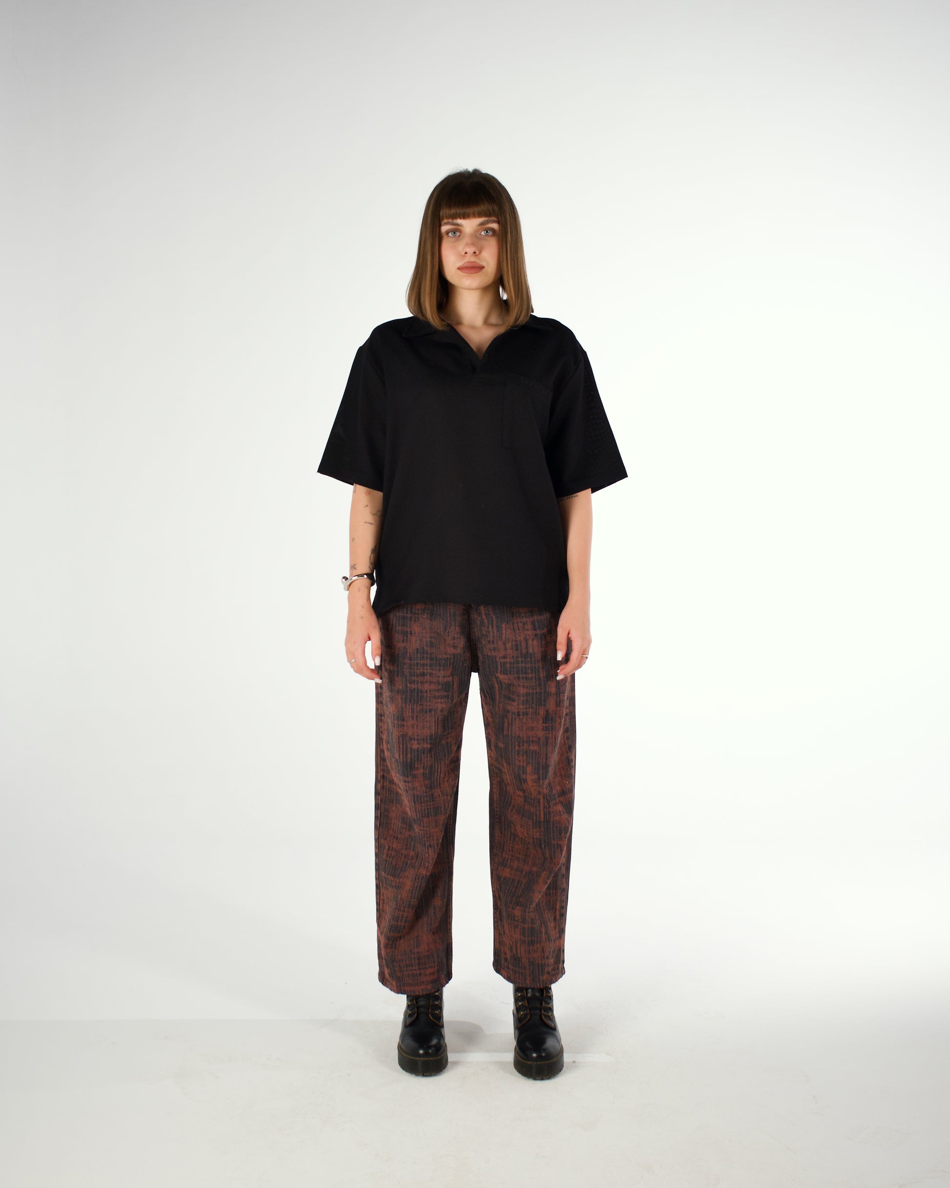 Oversized Egyptian cotton short sleeved polo shirt - LUNATIQS