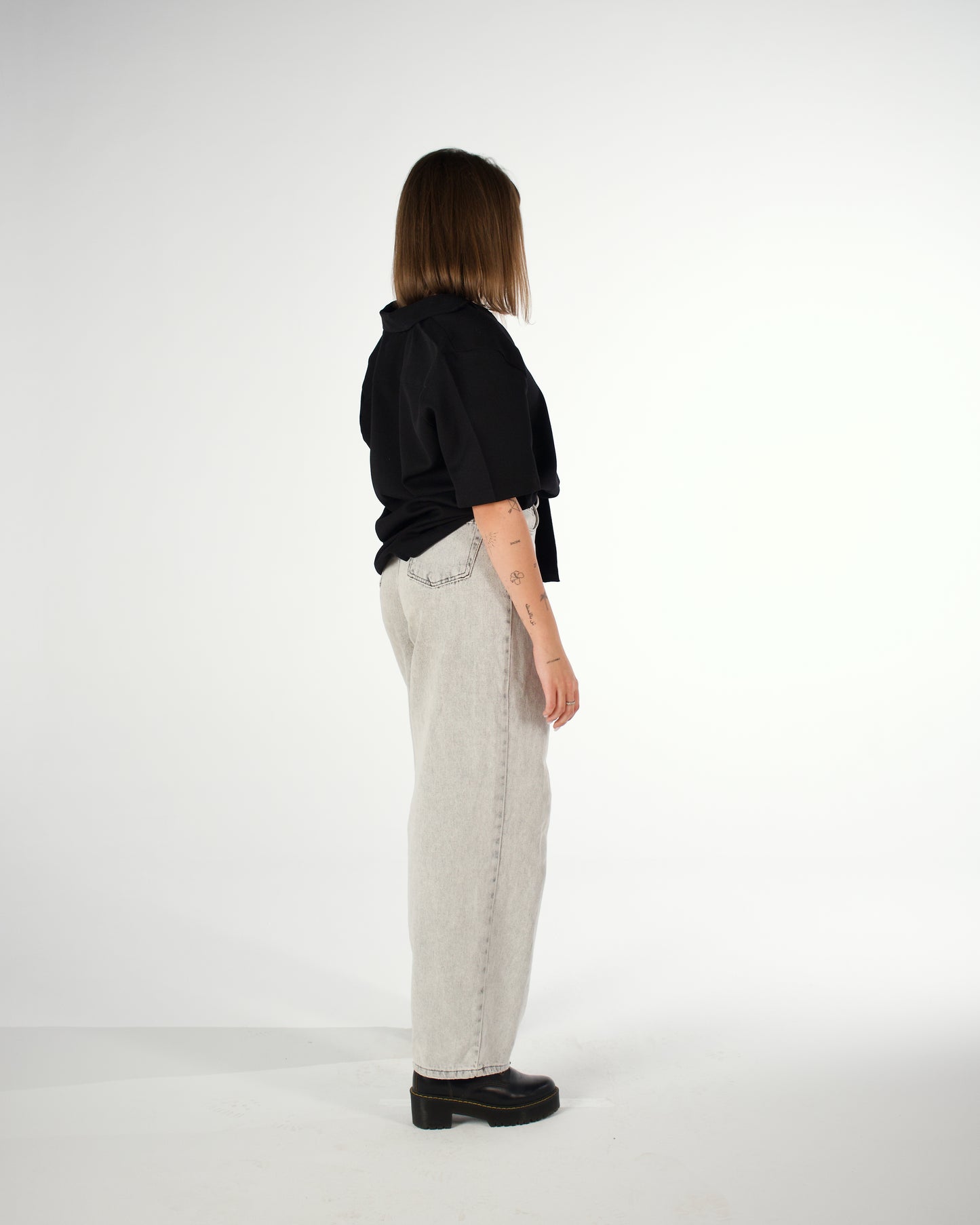 Oversized Egyptian cotton short sleeved shirt - LUNATIQS