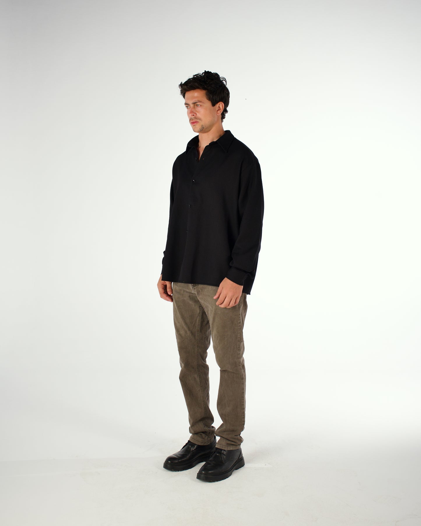 Oversized Egyptian cotton long sleeved shirt