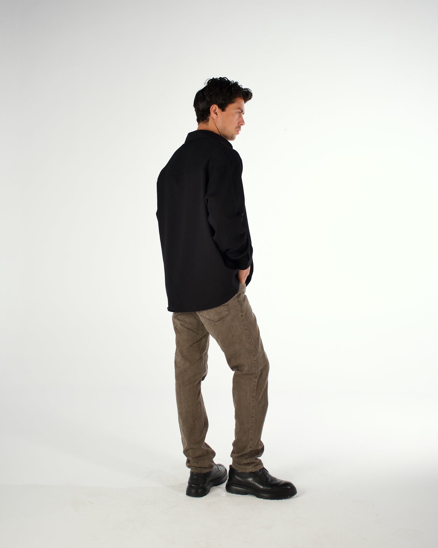 Oversized Egyptian cotton long sleeved shirt