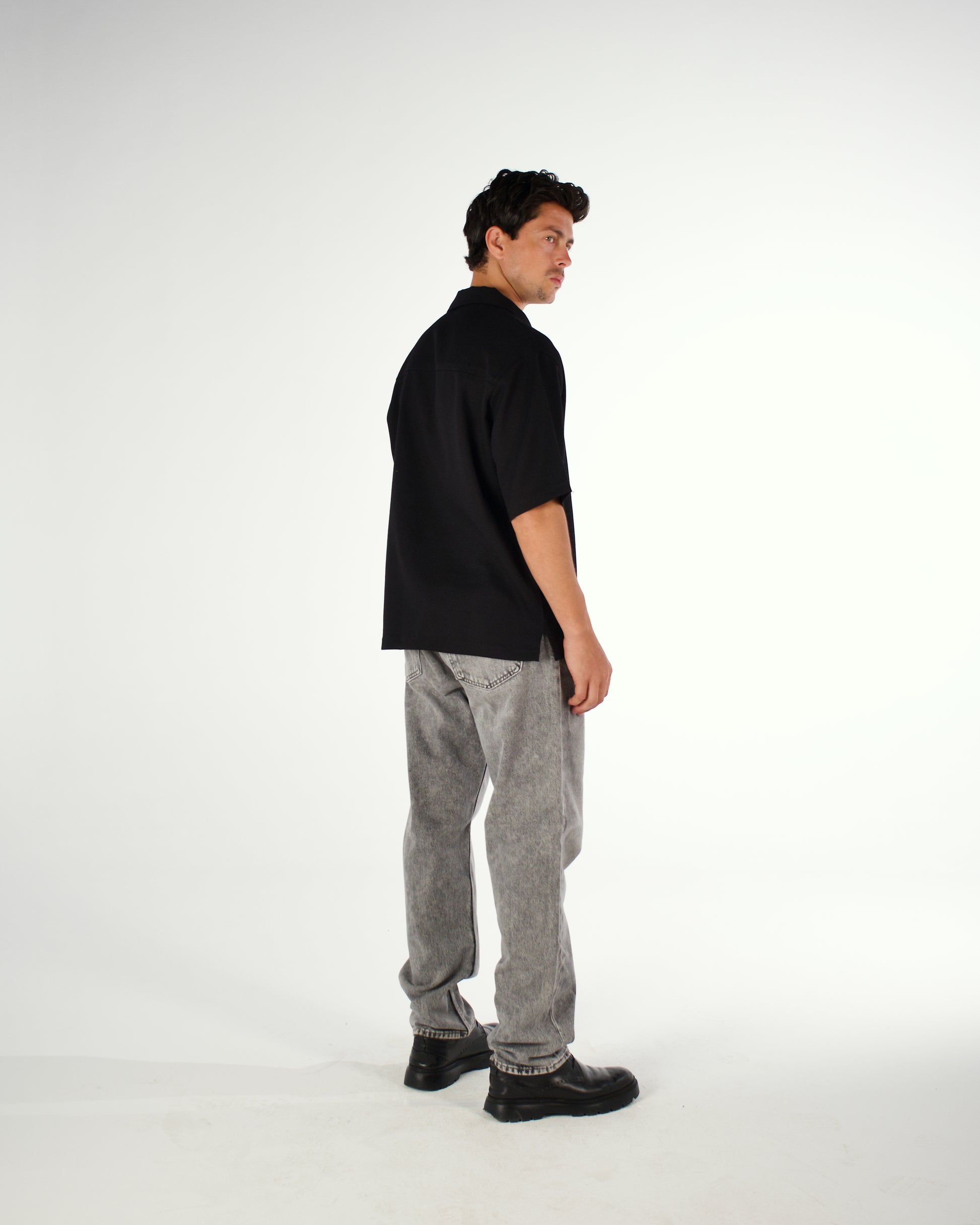 Oversized Egyptian cotton short sleeved polo shirt - LUNATIQS